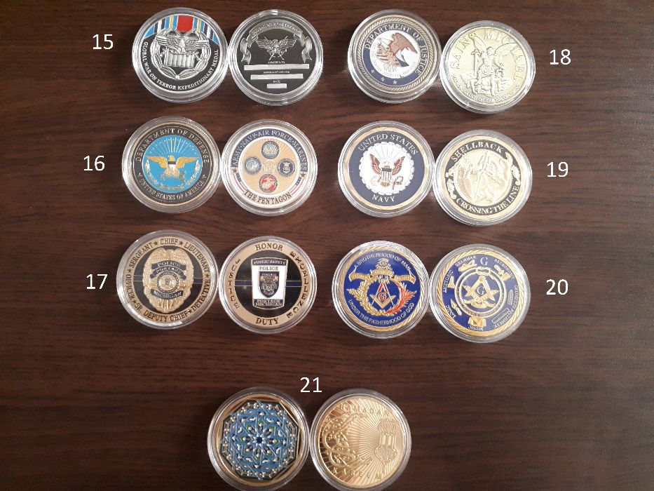 Колекционерски монети ФБР ЦРУ CIA NSA FBI масони police Германия поли