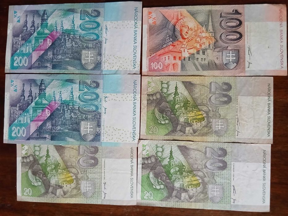 Lot 6 Bancnote Slovacia (Coroane Slovace) – De Colecție