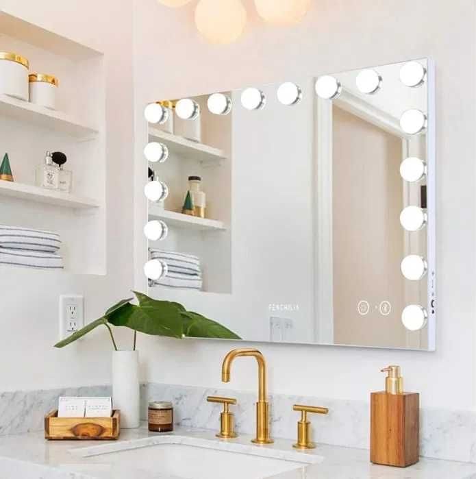 Гримьорско Огледало Hollywood style 80 × 60 см. 18 LED FENCHLIN