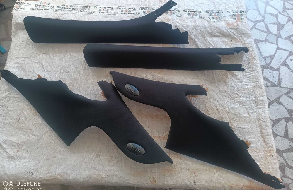 Таван с кори за Mercedes-Benz C209 - CLK Class: Black Alcantara