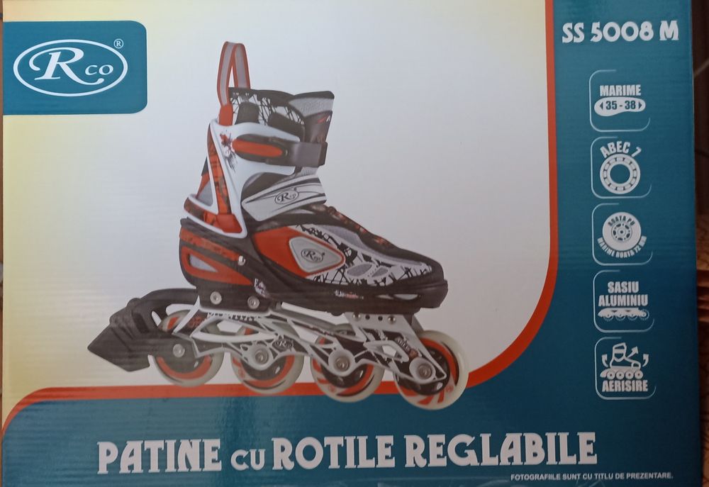 Role reglabile RCO, 35-38, Rosu, SS5008M-B