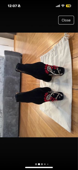 Botine negre Dolce Gabbana