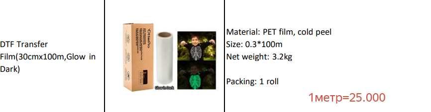 расходные материалы DTF печать