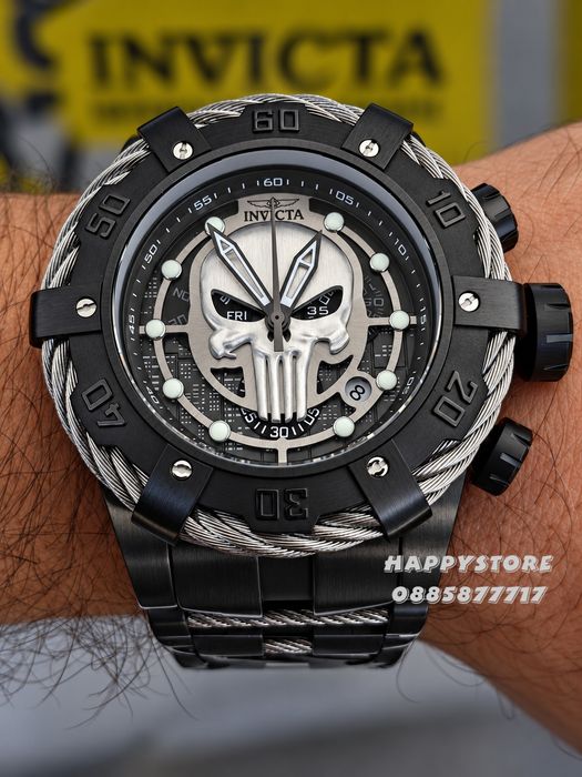 INVICTA Thunderbolt Punisher black 53 mm, Инвикта нов мъжки часовник