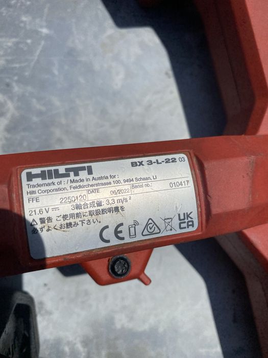 Pistol de cuie Hilti BX3-L-22, an 2022.06