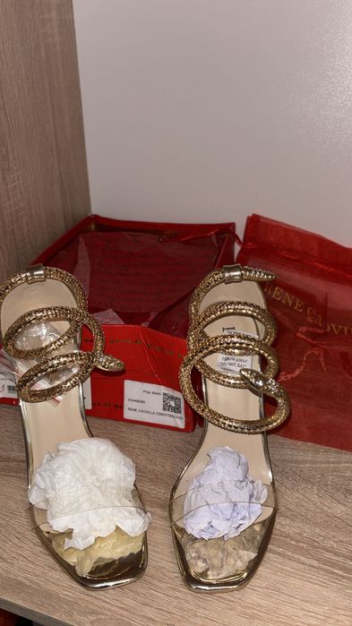Sandale Renee Caovilla serpent gold