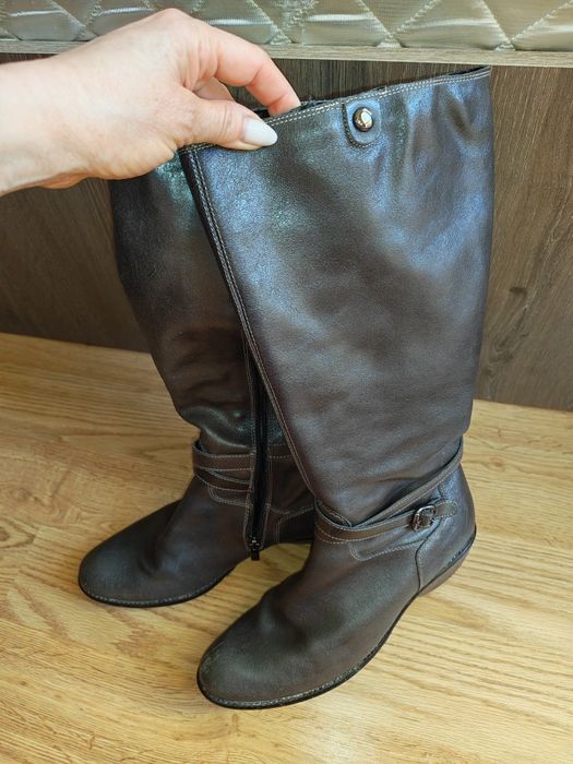 Кожени, топли ботуши, 41