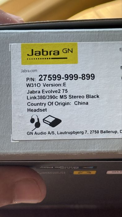 Casti Wireless Jabra Evolve 2 75 noi, sigilate