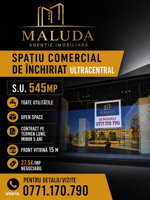 De inchiriat spatiu comercial Ultracentral s.u. 545mp