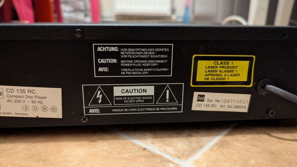 Cd player Dual CD 135 RC, ieșire coaxiala