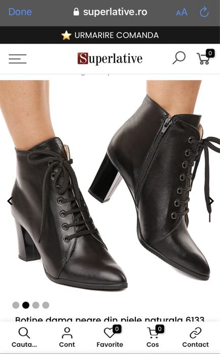 Botine dama piele Superlative