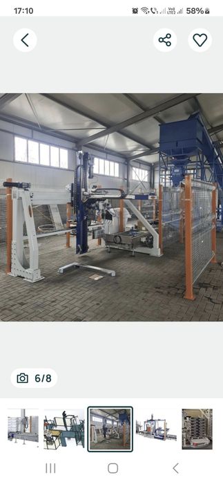 Robot stivuit saci infoliatoare paleți furaje