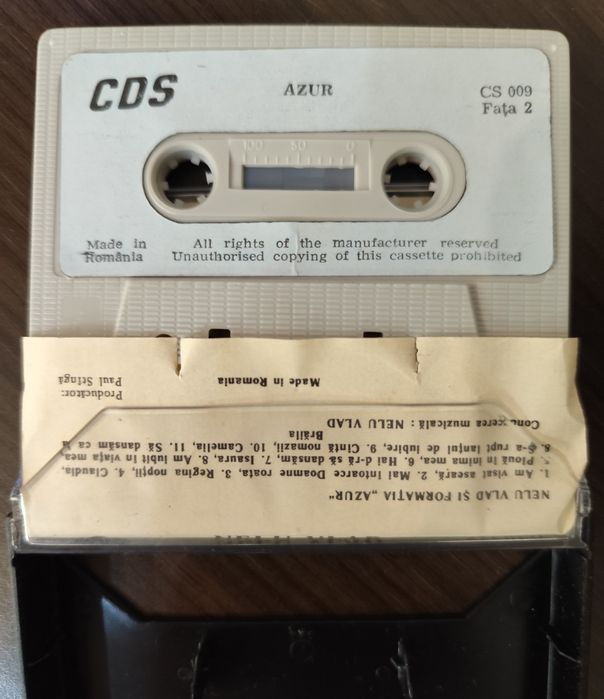 Casetă audio-Azur și Nelu Vlad, Nelu Vlad și Azur caseta audio.