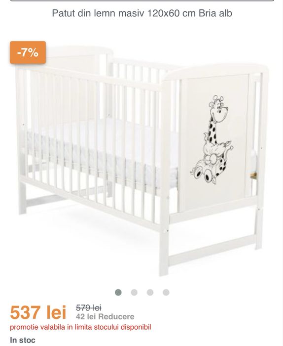 Patut bebelus cu saltea