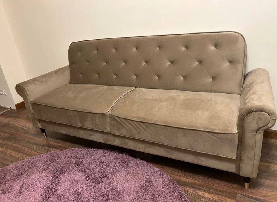 Canapea catifea extensibila 3 locuri