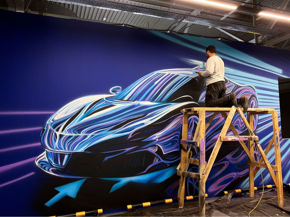 Роспись стен. Мурал. Граффити. Художник