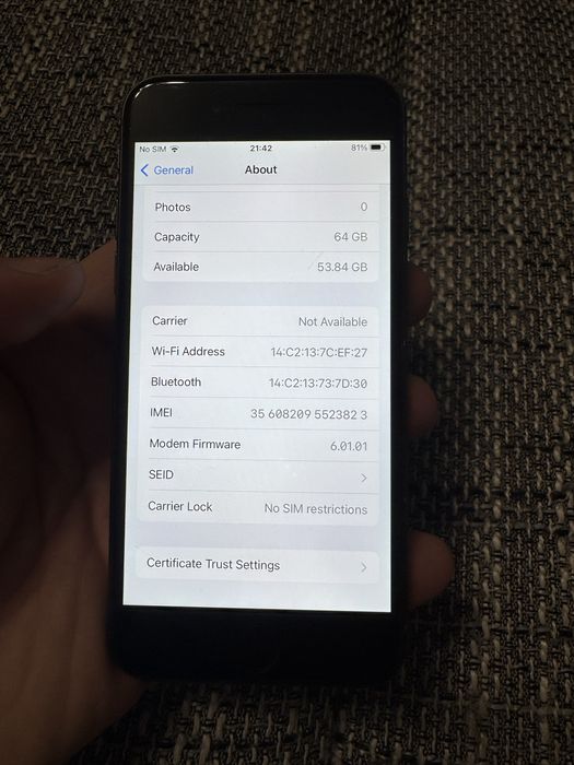 iPhone 8 – 64 GB – Negru – Stare foarte bună