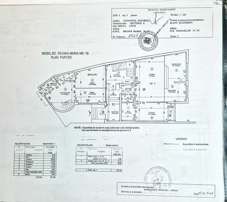 PROPRIETAR Inchiriere birou stradal 80 mp, Regina Maria – Unirii
