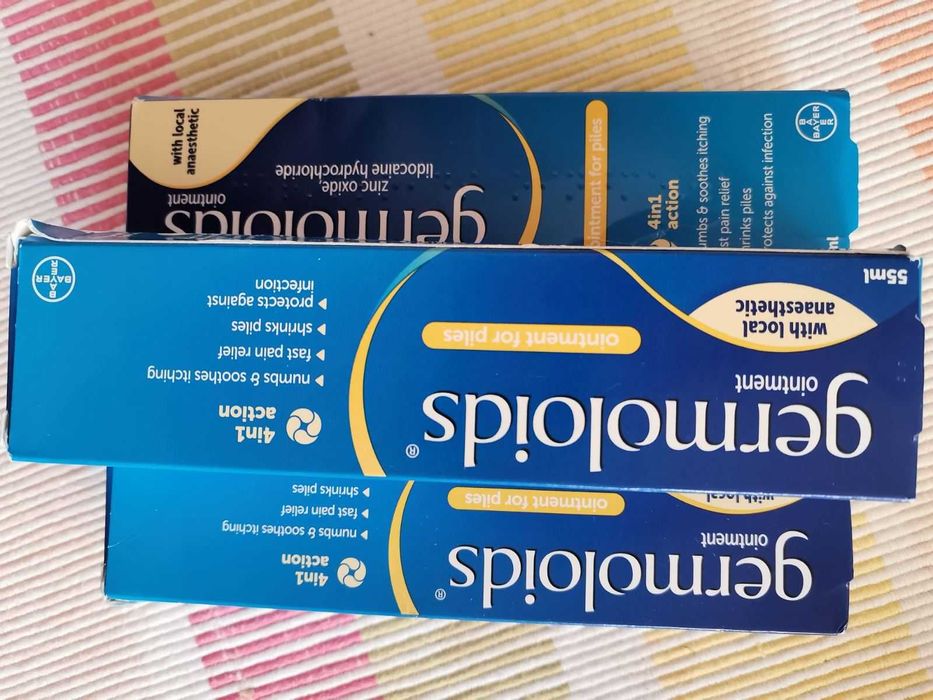 Germoloids Ointment Мехлем хемороиди БЪРЗОДЕЙСТВАЩ Bayer 55мл Германия