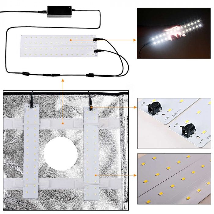 Супер распродажа!!! Лайтбокс фотобокс для предметной съемки 40х40х40