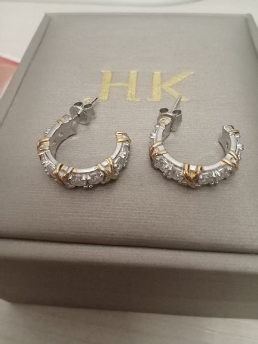 Серьги  серебро муасанит