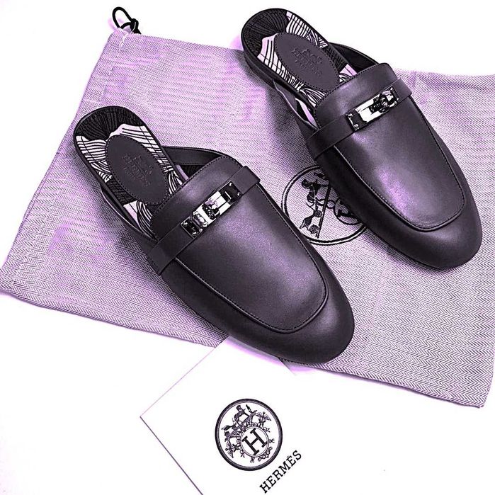 Женские кожаные мюли Hermes