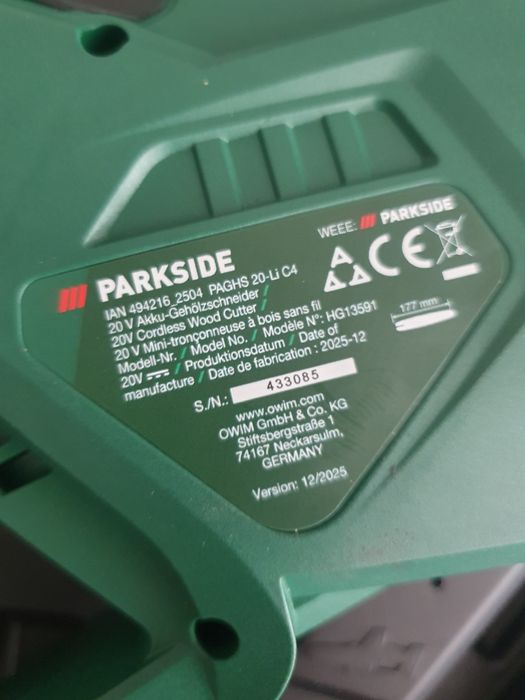 Акумулаторна резачка Parkside