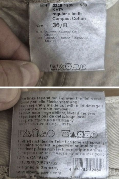 Pantaloni damă Alberto, Model: Katy, Regular Slim Fit, Noi - 36R