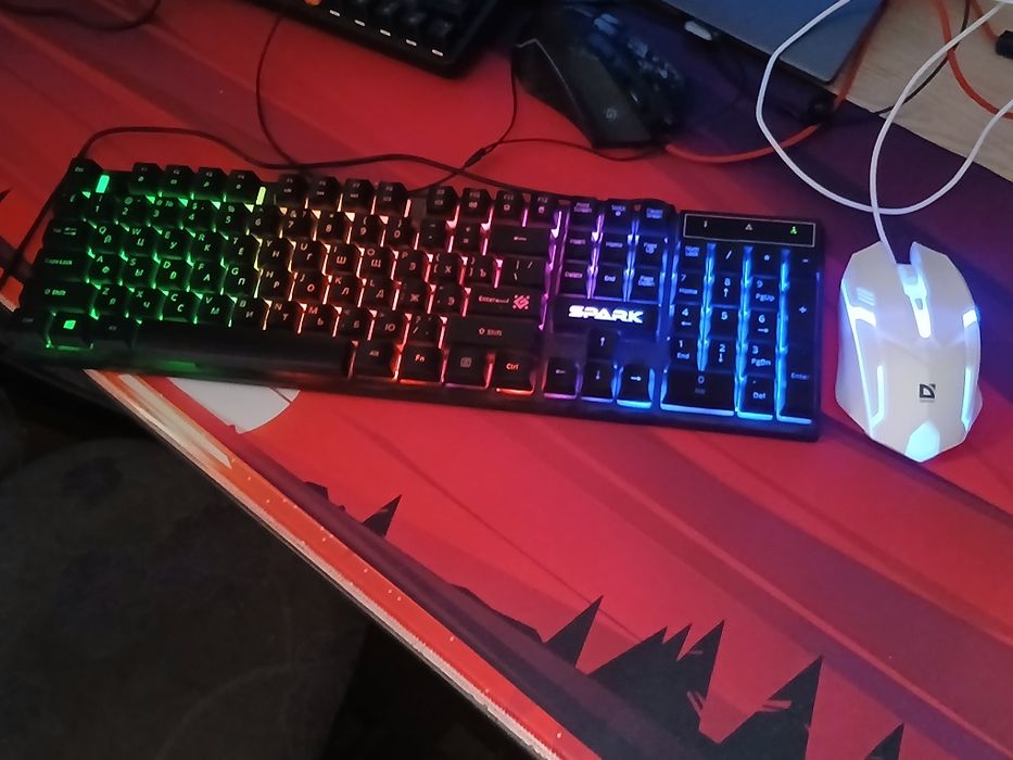 Клавиатура (Defender),мышка(Defender 1600 DPI),коврик