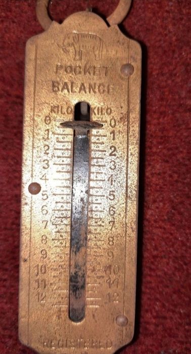 Автентично старо ръчно кантарче Pocket Balance,
