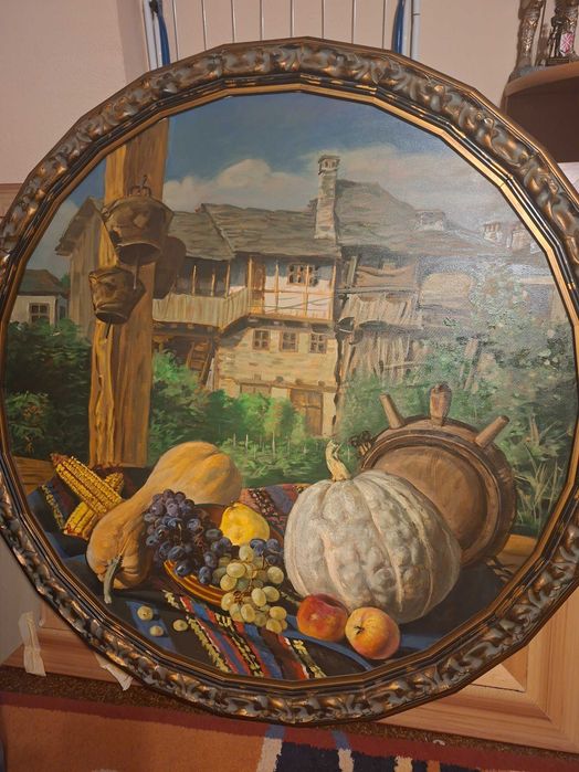 Маслена картина Възрожденска къща
