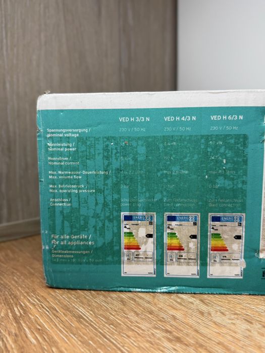 Vaillant miniVED H 3/3 - Hydraulic Small Instantaneous Water Heater