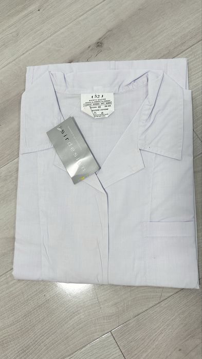 Halat medical alb damă NOU – mărimea 52 (4XL)