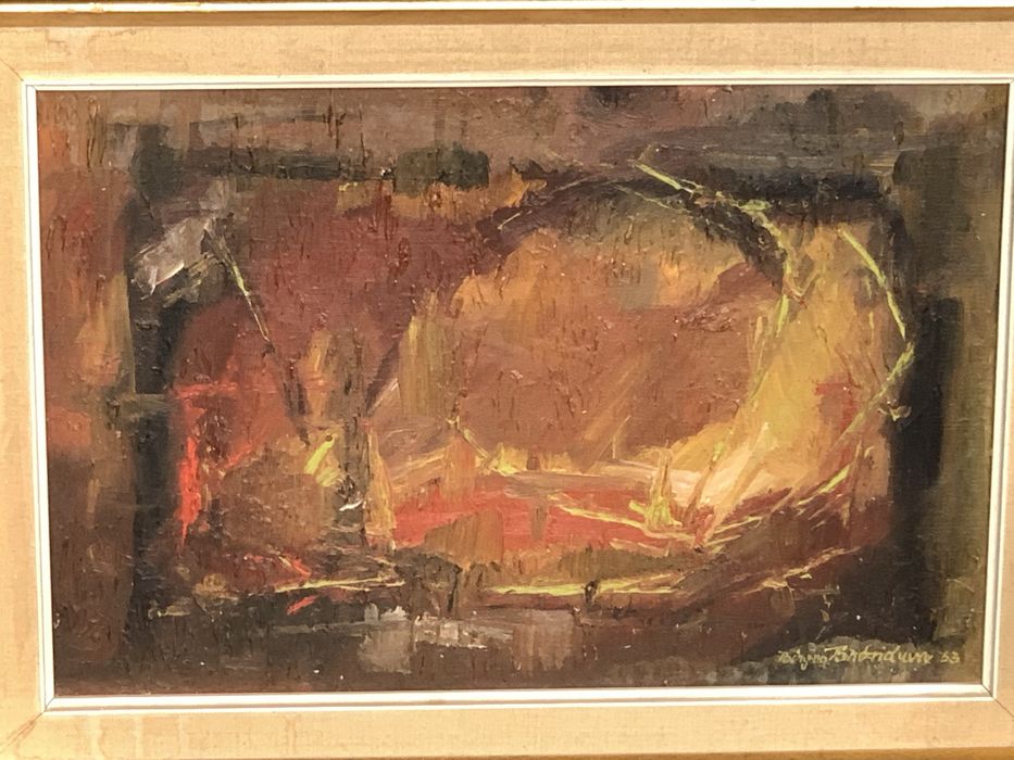 стара картина абстрактна  1963г