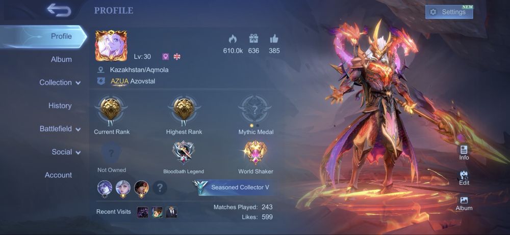 Mobile legends продам аккаунт