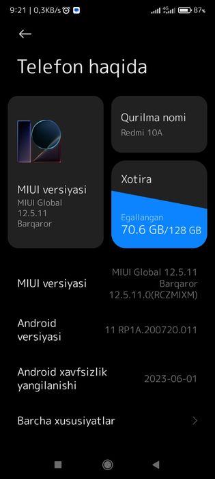 Redmi 10A 4+2/128