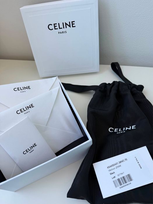 Curea CELINE Triomphe neagră – 75 cm