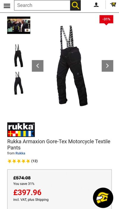 Мото панталон с протектори Rukka Gore-Tex Cordura размер 56 (XL)