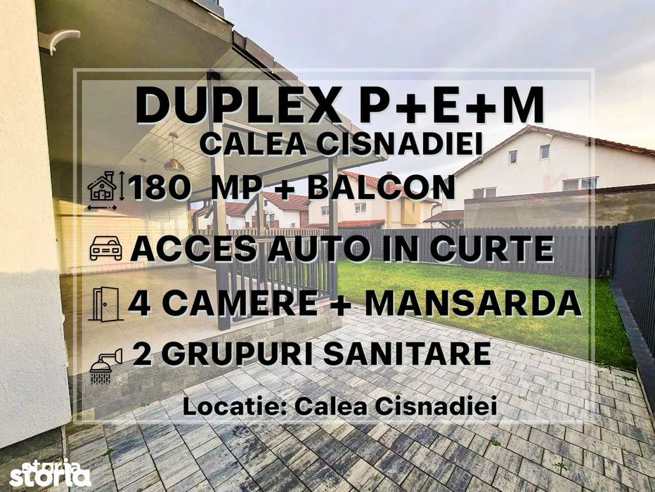 RO/EN Casa P+E+M | Gradina | 5 Cam | 2 Bai | Acces Auto | VIDEO