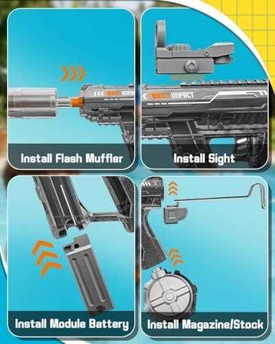Нов Автоматичен воден пистолет за деца 400+ изстрела с батерия за басейн и плаж игра
