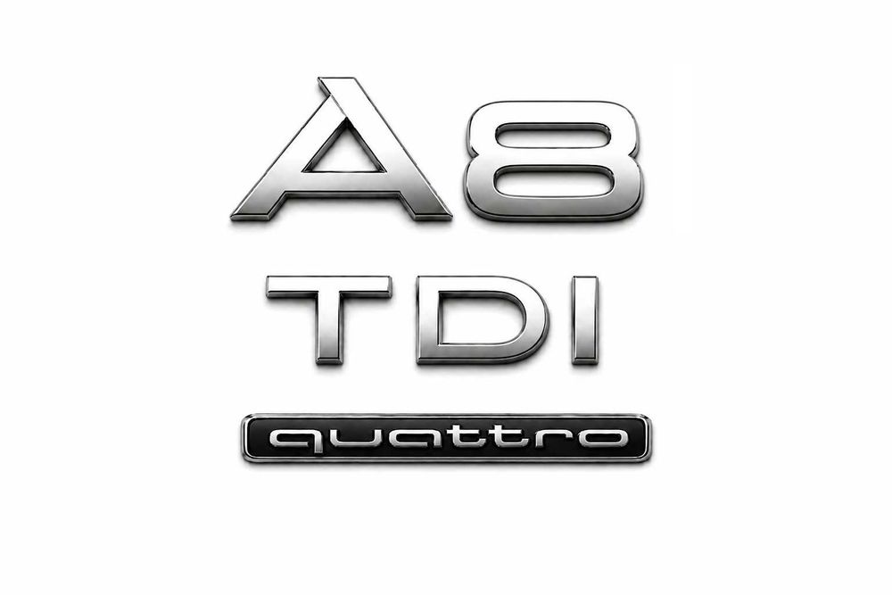 Set Embleme AUDI A8 TDI Quattro / Stema Sigla Logo Semn Scris Emblema