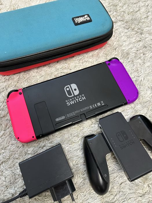 Nintendo switch  joy con controller + husa transport +  joc