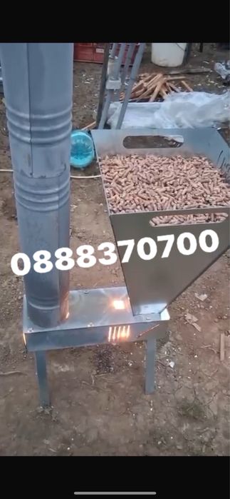 Ракетна Пелетна Печка за Склад или Оранжерия