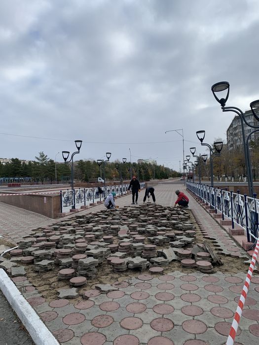 Укладка брусчатки