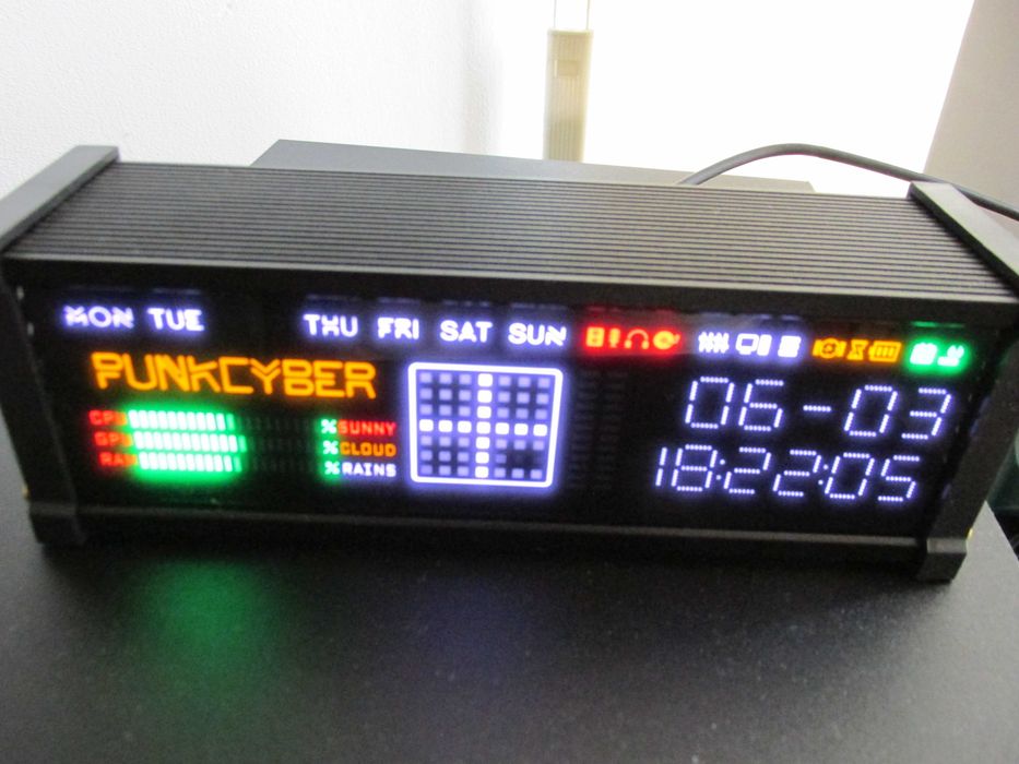 PUNKCYBER настолен дигитален часовник с VFD дисплей нов