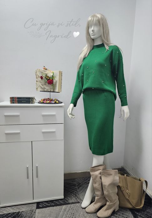 Set tricot fustă/pulover