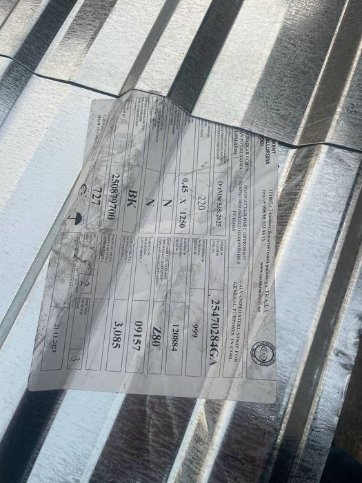 Tunika profnastl sotiladi