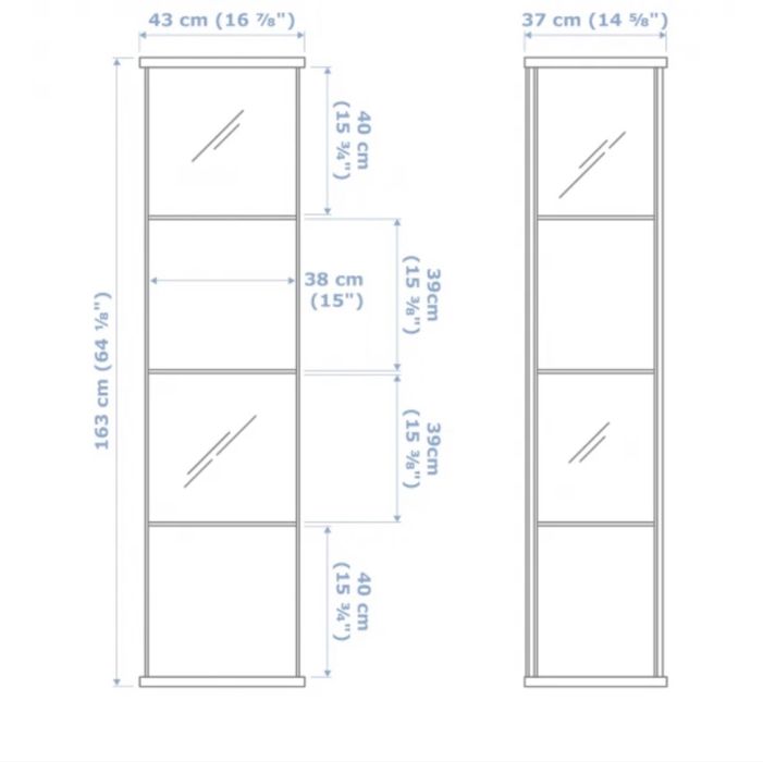 Vitrină elegantă din sticlă