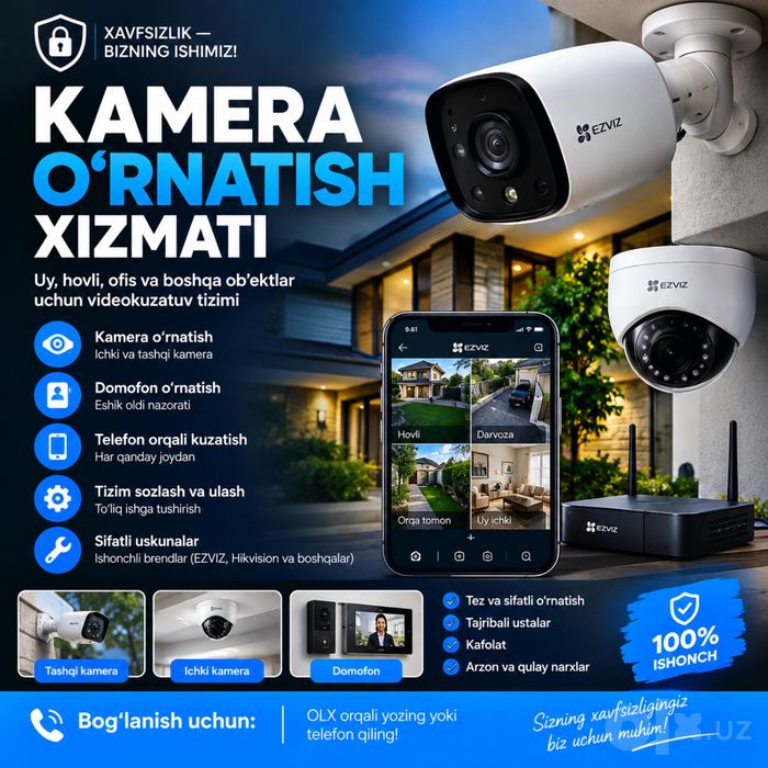 Ustanovka kamera/ Установка камер/ Kamera sozlash