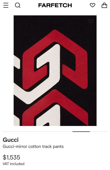 Gucci-mirror cotton track pants 2023